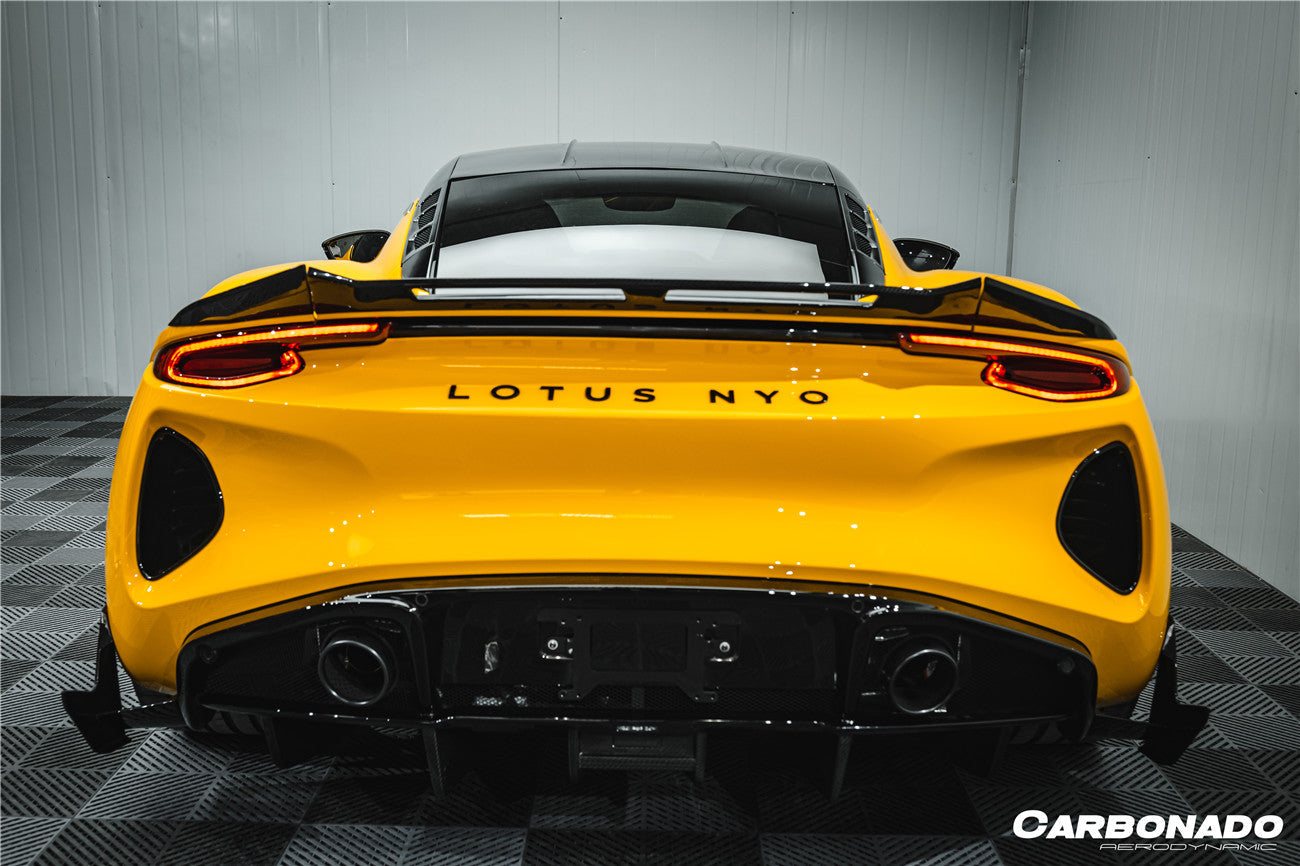 Carbonado 2021-2024 Lotus Emira NYO MNK Style Dry Carbon Fiber Rear Diffuser Lip