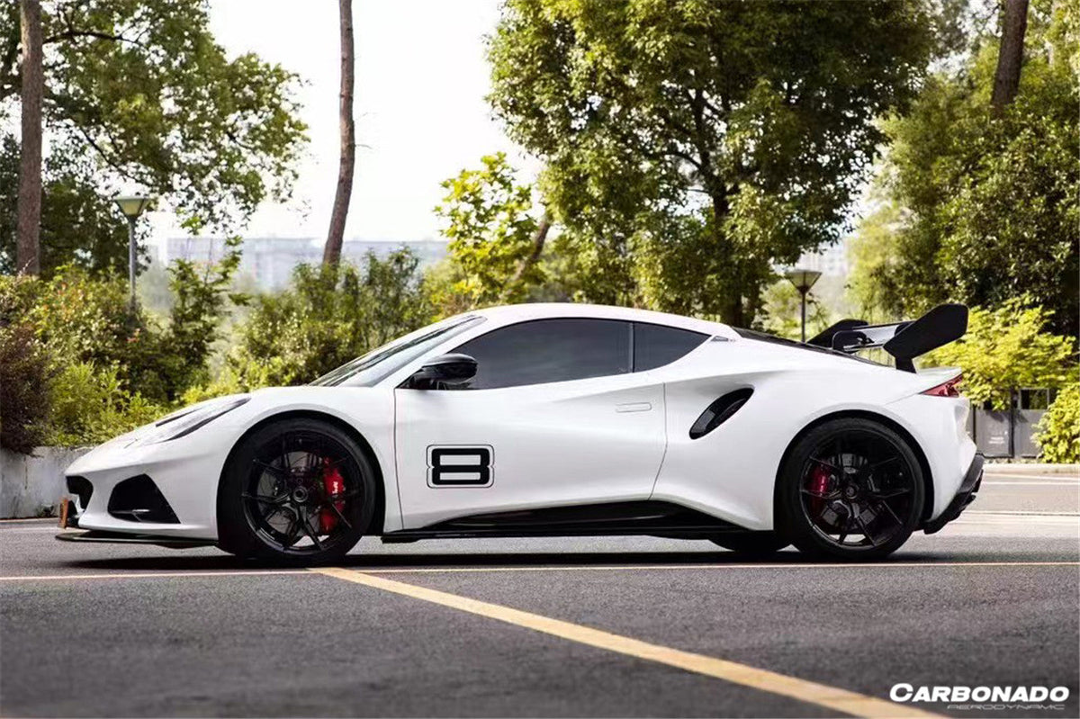 2021-UP Lotus Autoclave Carbon Fiber Side Skirts Carbonado (GT4) Fits: Emira NYO (DRYCFEmira-MAN-GT4-SS)