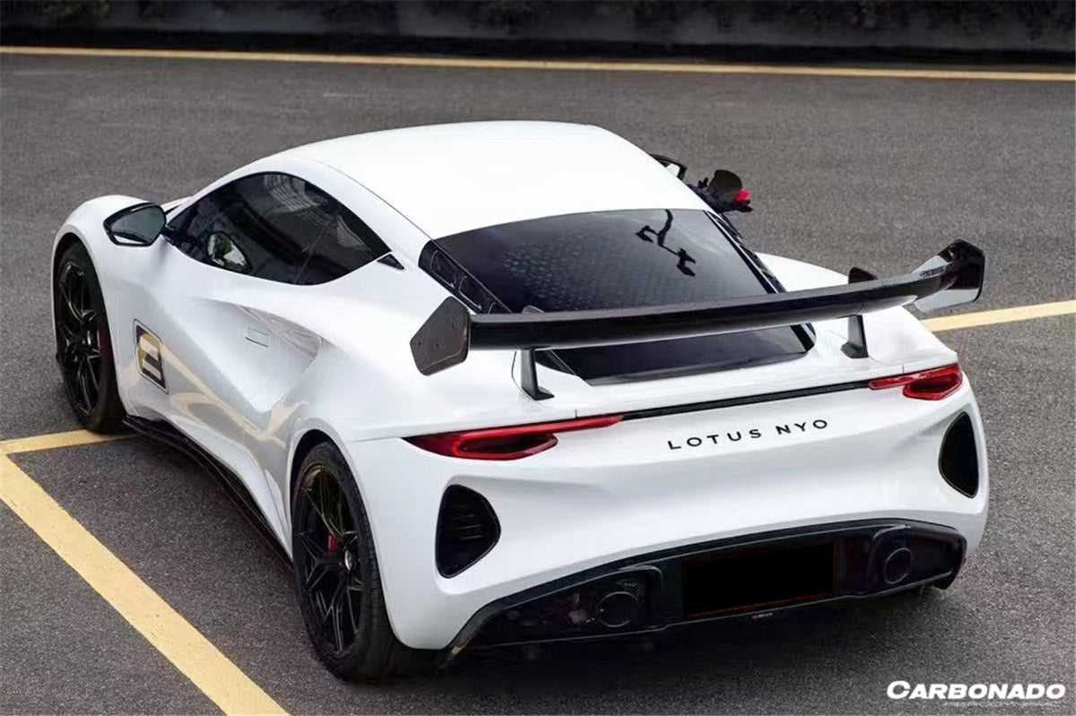 2021-UP Lotus Autoclave Carbon Fiber Trunk Wing Spoiler Carbonado (GT4) Fits: Emira NYO (DRYCFEmira-MAN-GT4-W)