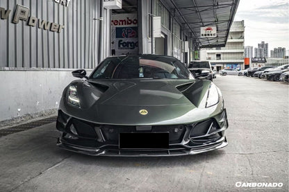 Carbonado 2021-2024 Lotus Emira NYO MNK Style Dry Carbon Fiber Front Lip