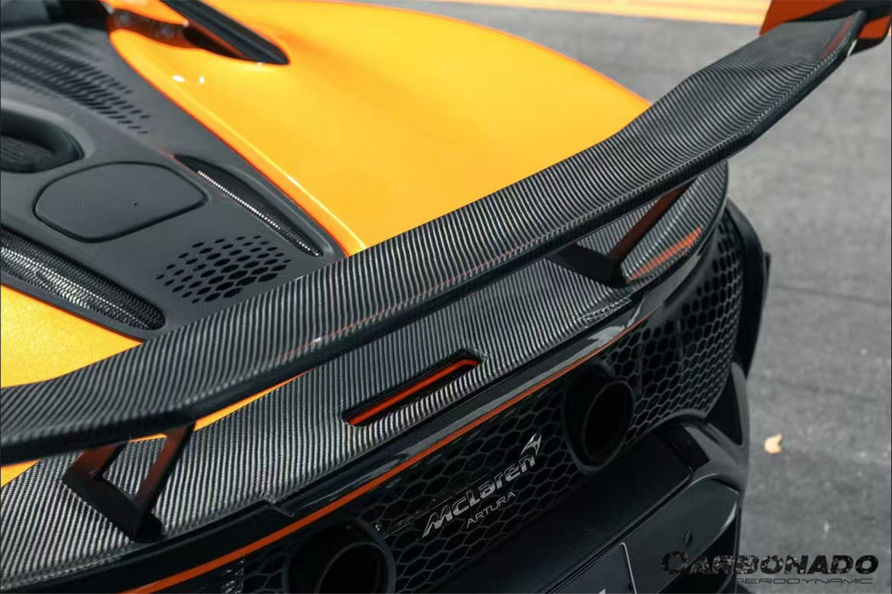 McLaren Artura Coupé Carbonado 2023-UP | Alerón de maletero de fibra de carbono estilo Spider AM Autoclave