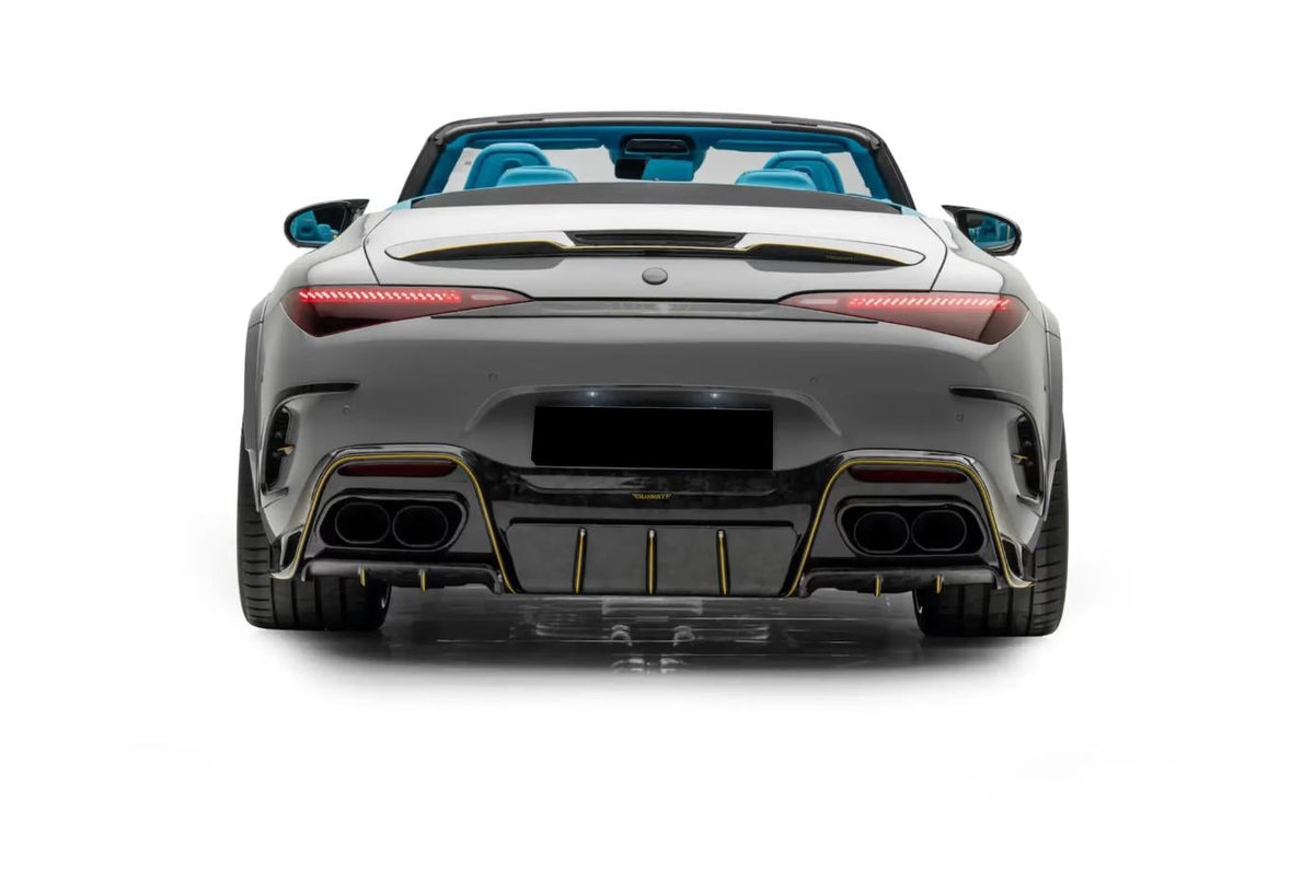 2022-2026 Mercedes Benz R232 Autoclave Carbon Fiber Rear Diffuser Lip Carbonado (MSY) Fits: SL55 4MATIC, SL63 4MATIC (DRYCFR232-MIW-MSY-RD)