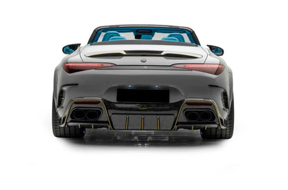 2022-2026 Mercedes Benz R232 Autoclave Carbon Fiber Rear Diffuser Lip Carbonado (MSY) Fits: SL55 4MATIC, SL63 4MATIC (DRYCFR232-MIW-MSY-RD)