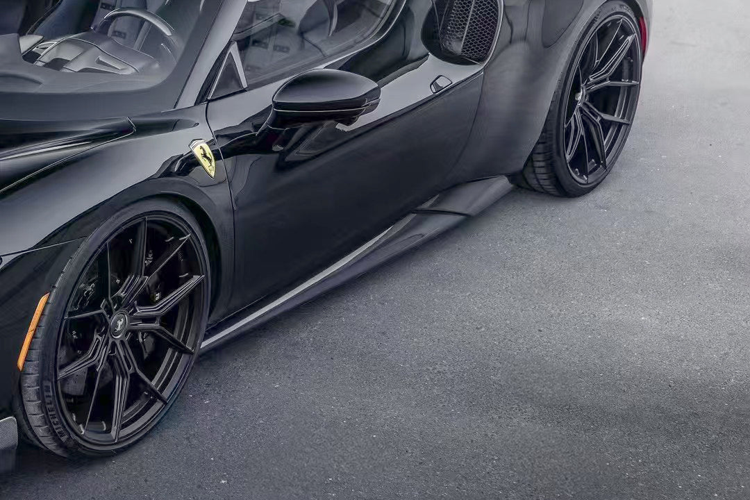 Carbonado Aero Type F171 Autoclave Carbon Fiber Side Skirts Carbonado (RT) | 2022-2026 Ferrari 296 GTB, GTS