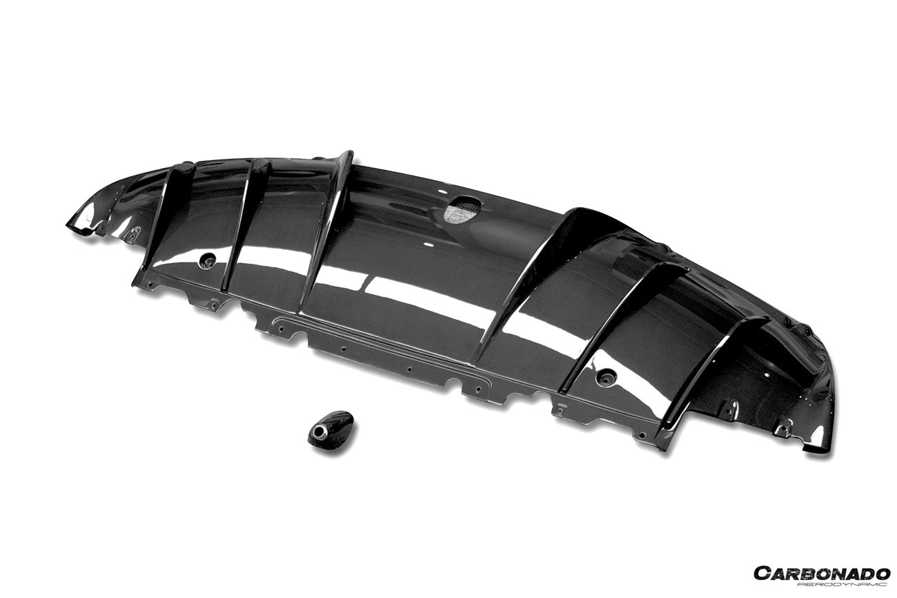 Carbonado Aero Type F171 Autoclave Carbon Fiber Rear Diffuser Lip Carbonado (RT) | 2022-2026 Ferrari 296 GTB, GTS