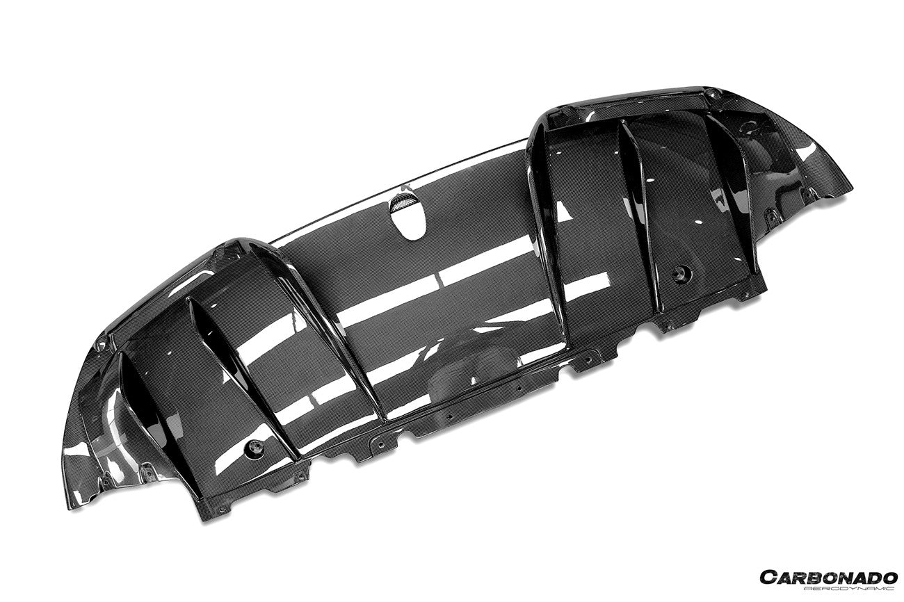 Carbonado Aero Type F171 Autoclave Carbon Fiber Rear Diffuser Lip Carbonado (RT) | 2022-2026 Ferrari 296 GTB, GTS
