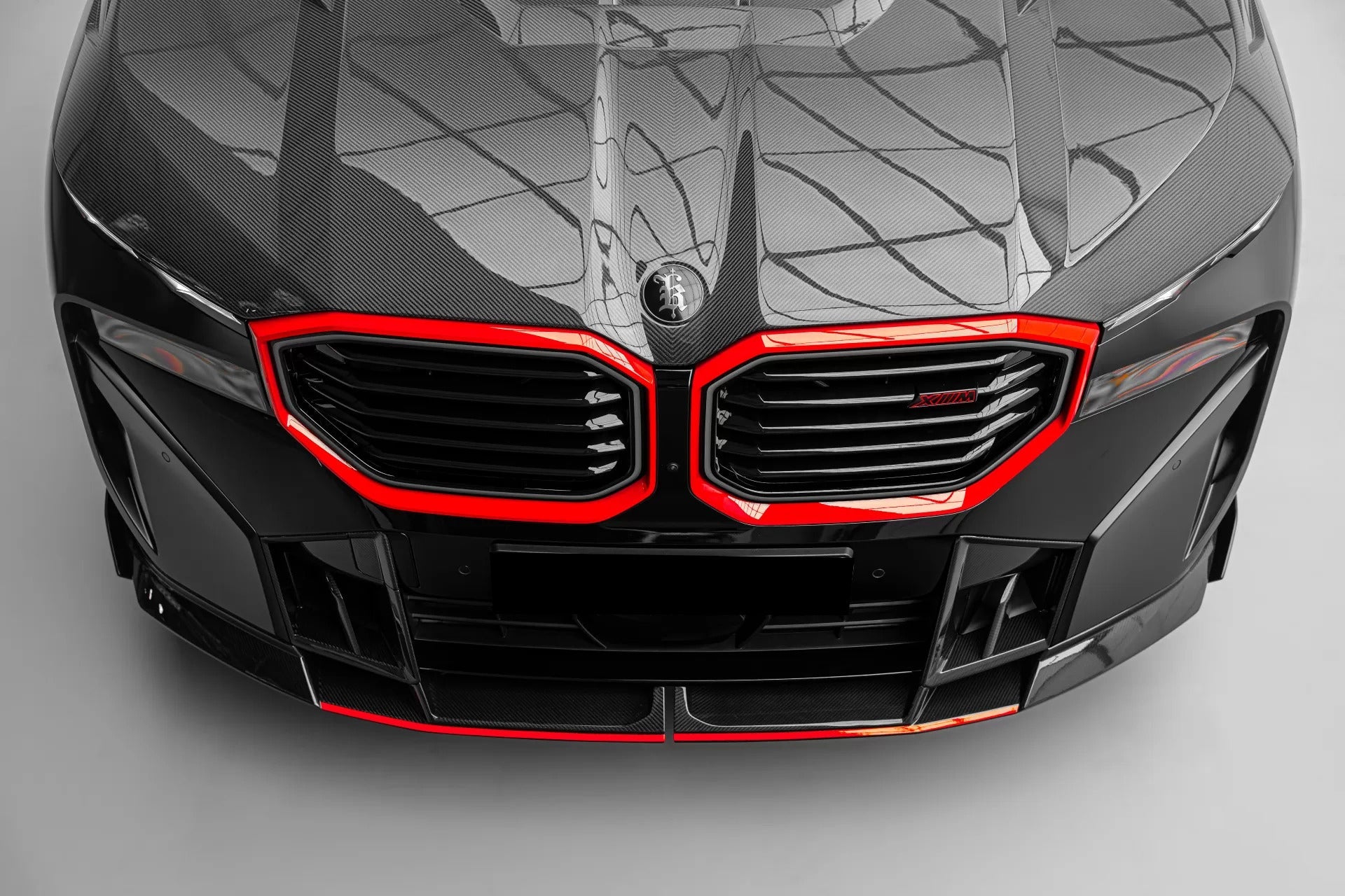 Ventilaciones de aire para parachoques delantero de fibra de carbono seco estilo BMW XM G09 LD Carbonado 2023-2025