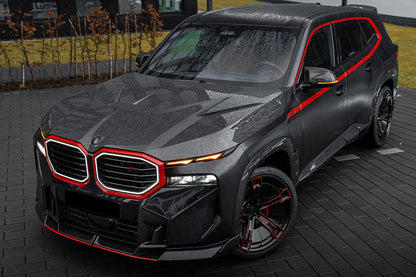Carbonado 2023-2025 BMW XM G09 LD Style Dry Carbon Fiber Side Skirts With Under Board