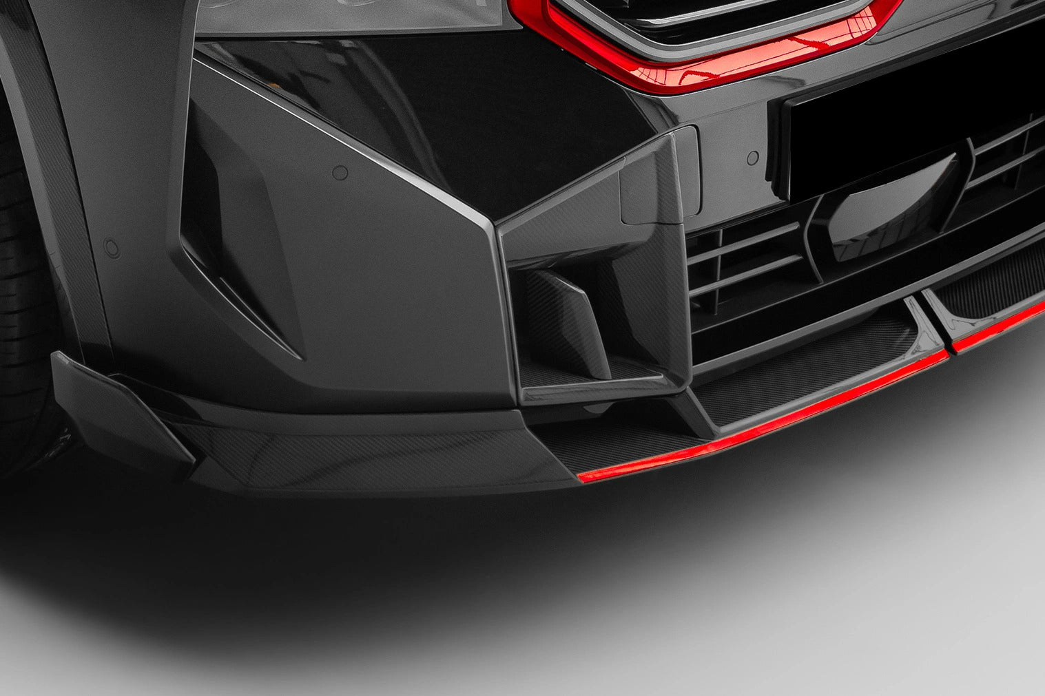 Ventilaciones de aire para parachoques delantero de fibra de carbono seco estilo BMW XM G09 LD Carbonado 2023-2025