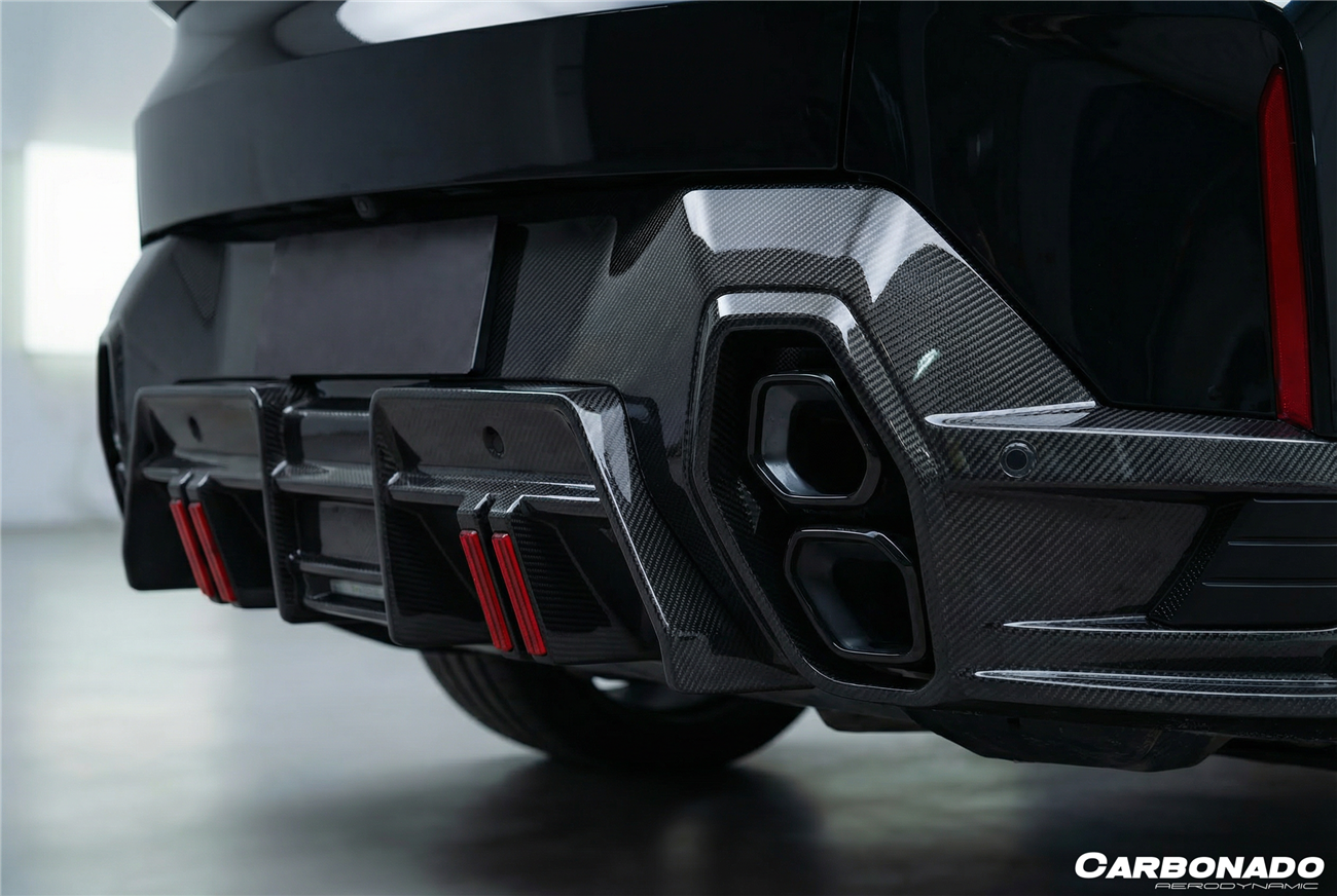 Carbonado LD Style Dry Carbon Fiber Rear Diffuser Lip with Exhaust | 2023-2025 BMW XM G09