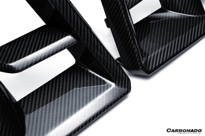 Ventilaciones de aire para parachoques delantero de fibra de carbono seco estilo BMW XM G09 LD Carbonado 2023-2025