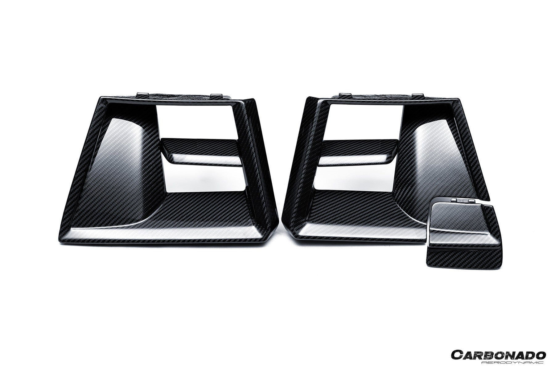 Ventilaciones de aire para parachoques delantero de fibra de carbono seco estilo BMW XM G09 LD Carbonado 2023-2025