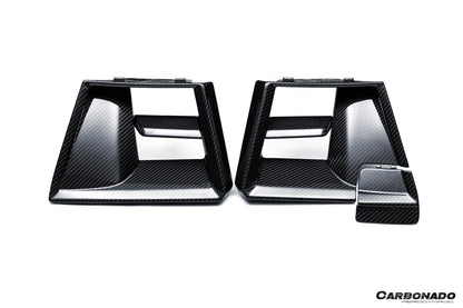Ventilaciones de aire para parachoques delantero de fibra de carbono seco estilo BMW XM G09 LD Carbonado 2023-2025