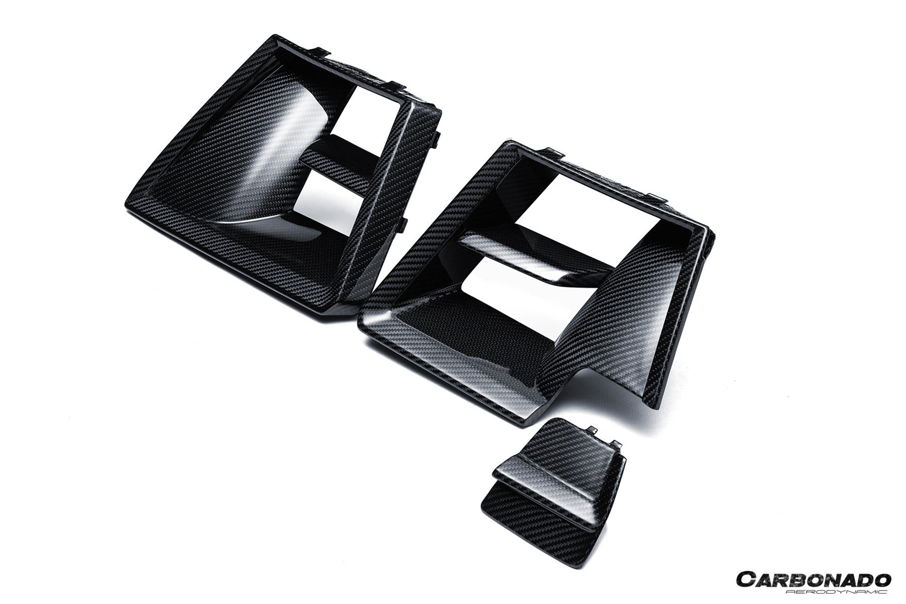 Ventilaciones de aire para parachoques delantero de fibra de carbono seco estilo BMW XM G09 LD Carbonado 2023-2025