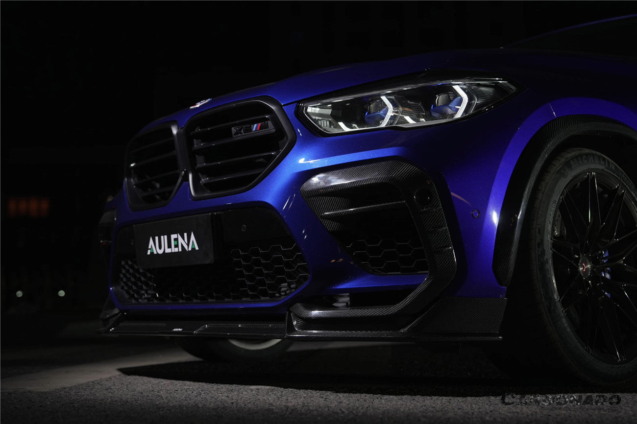 Carbonado 2020-2023  BMW X6M F96 AD Style Dry Carbon Fiber Front Lip