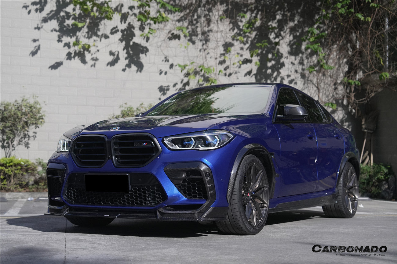 Carbonado 2020-2025 BMW X6M F96   G06 X6  AD Style Dry Carbon Fiber Side Skirts