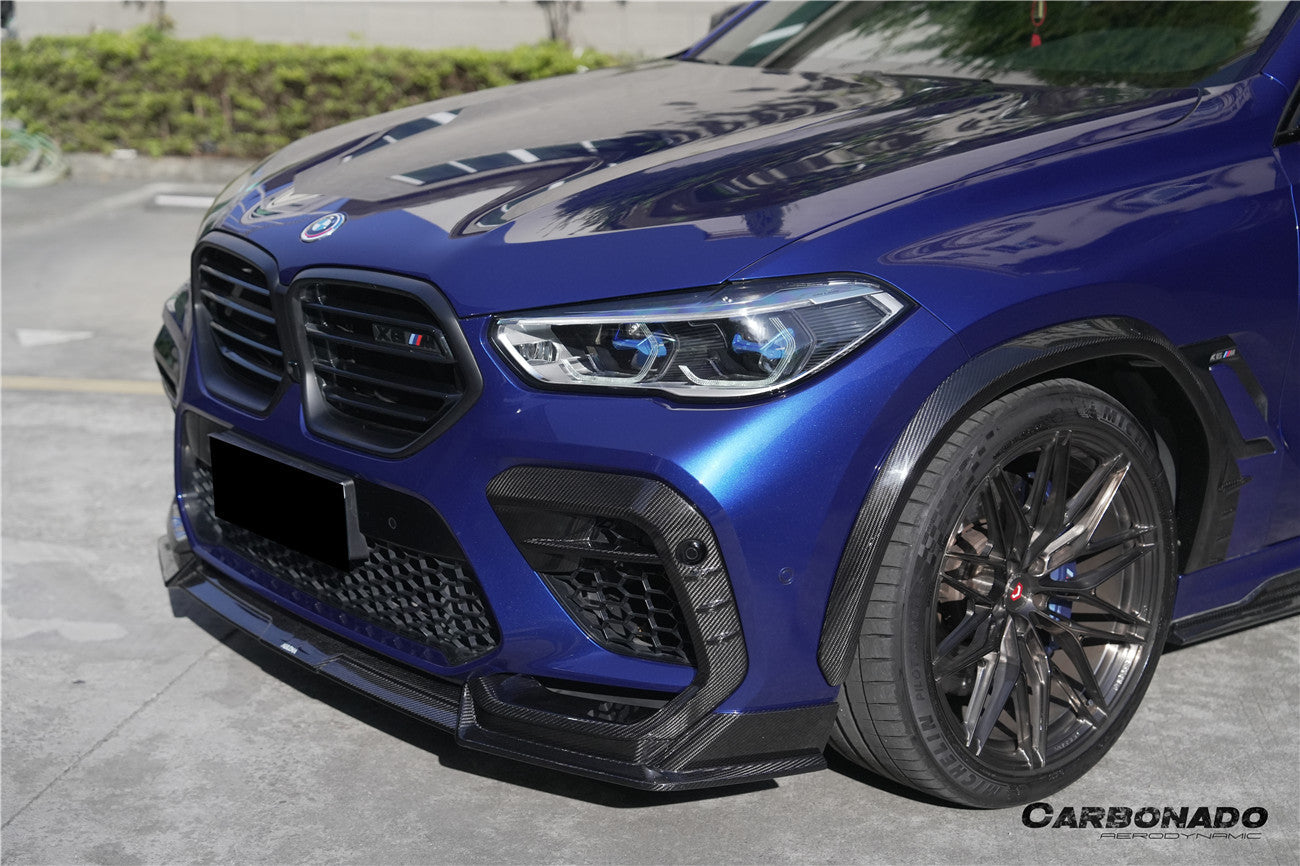 Carbonado 2020-2023  BMW X6M F96 AD Style Dry Carbon Fiber Front Lip