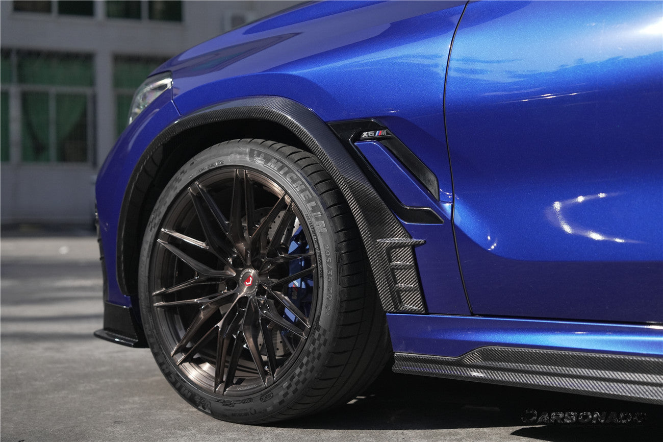 Carbonado 2020-2025 BMW X6M F96   G06 X6  AD Style Dry Carbon Fiber Side Skirts
