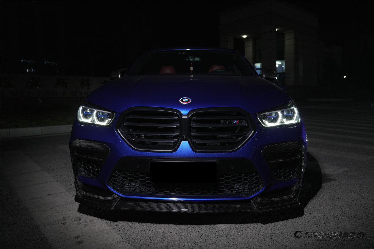 Carbonado 2020-2023  BMW X6M F96 AD Style Dry Carbon Fiber Front Lip