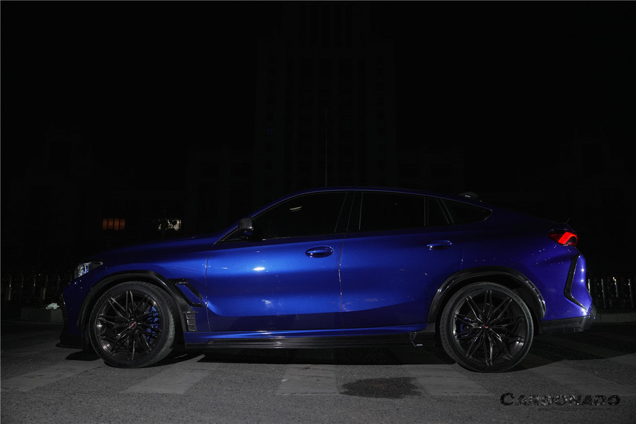 Carbonado 2020-2025 BMW X6M F96   G06 X6  AD Style Dry Carbon Fiber Side Skirts