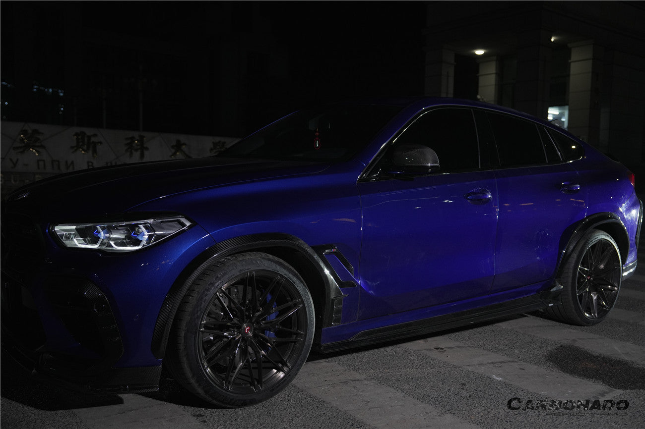 Carbonado 2020-2025 BMW X6M F96   G06 X6  AD Style Dry Carbon Fiber Side Skirts