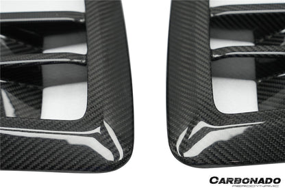 Carbonado AD Style Dry Carbon Fiber Front Bumper Air Inlet Vent Trims | 2024-2025 BMW X6M F96