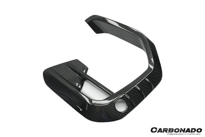 Carbonado AD Style Dry Carbon Fiber Front Bumper Air Inlet Vent Trims | 2020-2023 BMW X6M F96