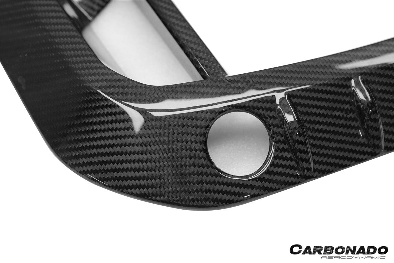 Carbonado AD Style Dry Carbon Fiber Front Bumper Air Inlet Vent Trims | 2020-2023 BMW X6M F96