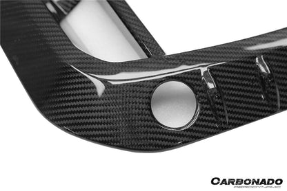 Carbonado AD Style Dry Carbon Fiber Front Bumper Air Inlet Vent Trims | 2020-2023 BMW X6M F96