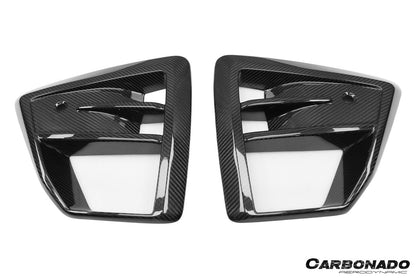 Carbonado AD Style Dry Carbon Fiber Front Bumper Air Inlet Vent Trims | 2024-2025 BMW X6M F96