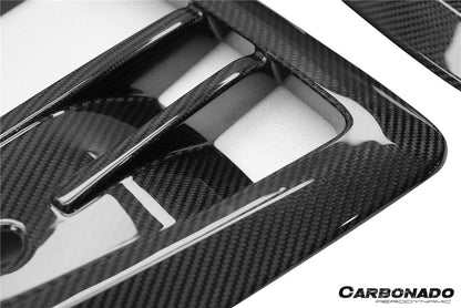 Carbonado AD Style Dry Carbon Fiber Front Bumper Air Inlet Vent Trims | 2024-2025 BMW X6M F96