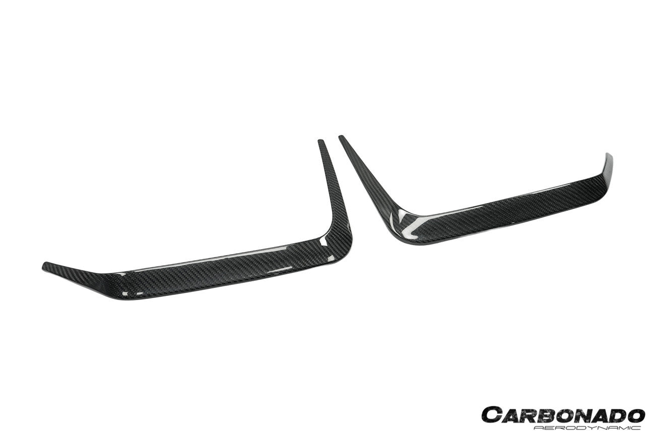 Molduras de ventilación para parachoques trasero de fibra de carbono seca estilo AD Carbonado | BMW X6M F96 G06 X6 2020-2025