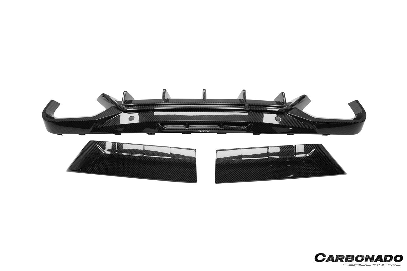 Labio difusor trasero de fibra de carbono seco estilo AD para BMW X6M F96 2020-2025 Carbonado
