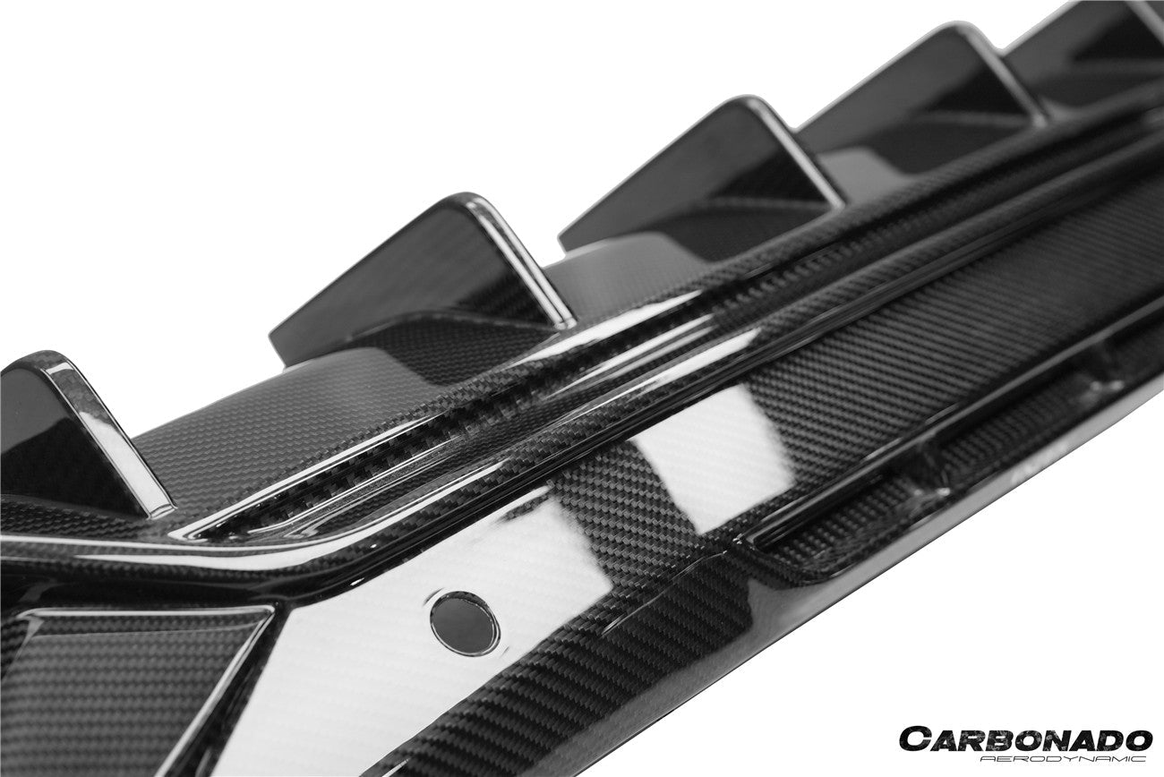 Labio difusor trasero de fibra de carbono seco estilo AD para BMW X6M F96 2020-2025 Carbonado