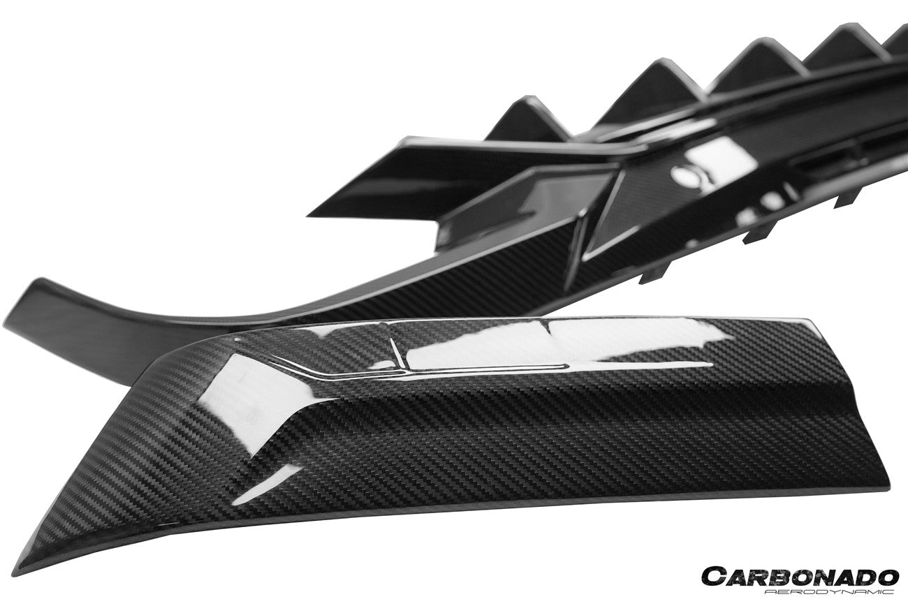 Labio difusor trasero de fibra de carbono seco estilo AD para BMW X6M F96 2020-2025 Carbonado