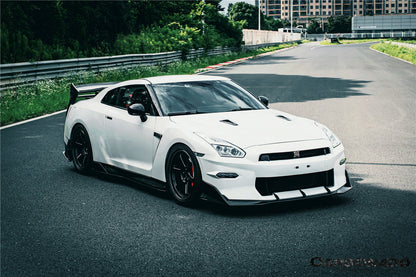 Borde delantero de fibra de carbono estilo Nissan GTR R35 VS Carbonado 2023-2025