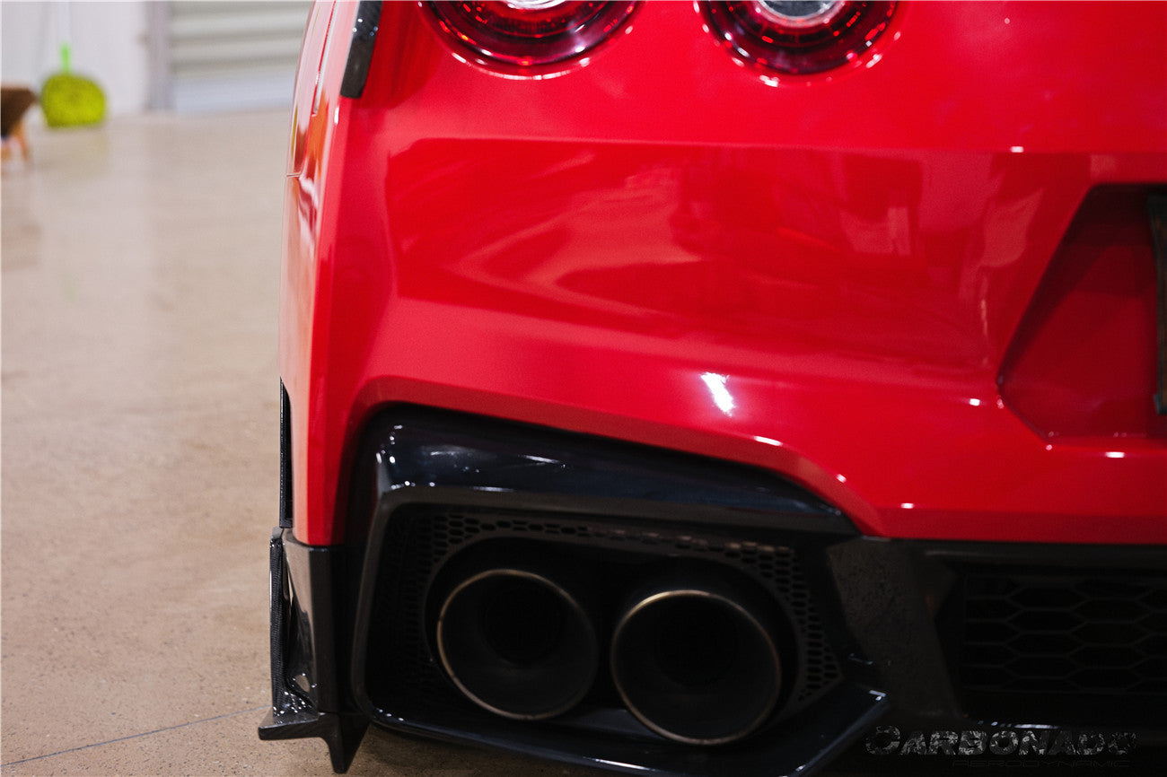 Carbonado VS Style Carbon Fiber Rear Bumper Corner Splitter Lip Caps | 2023-2025 Nissan GTR R35