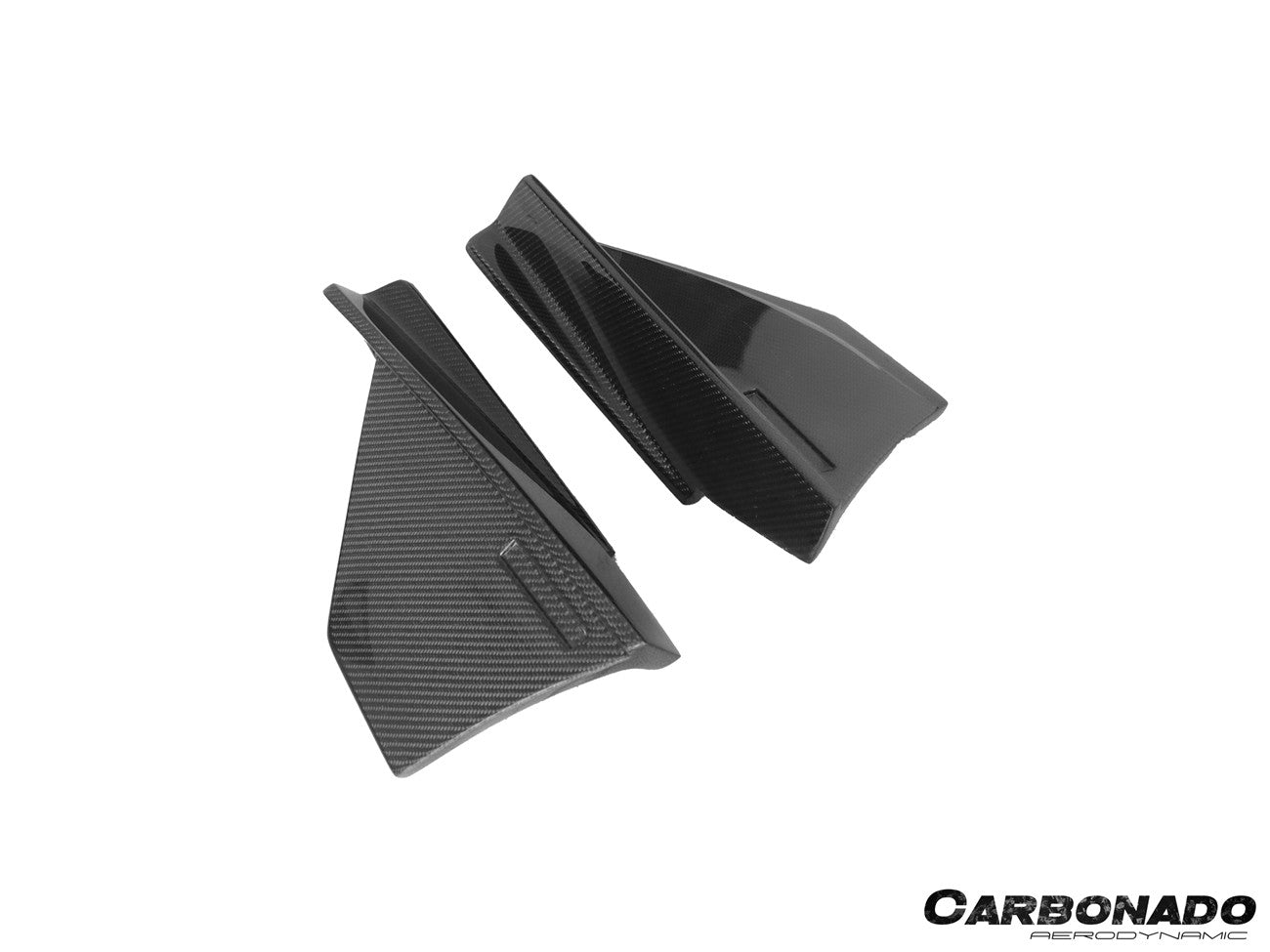 Carbonado VS Style Carbon Fiber Rear Bumper Corner Splitter Lip Caps | 2023-2025 Nissan GTR R35
