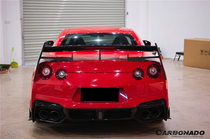 Carbonado VS Style Carbon Fiber Rear Bumper Corner Splitter Lip Caps | 2023-2025 Nissan GTR R35
