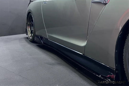 Carbonado 2007-2025 Nissan GTR R35 CBA DBA EBA VS Style Carbon Fiber Side Skirts