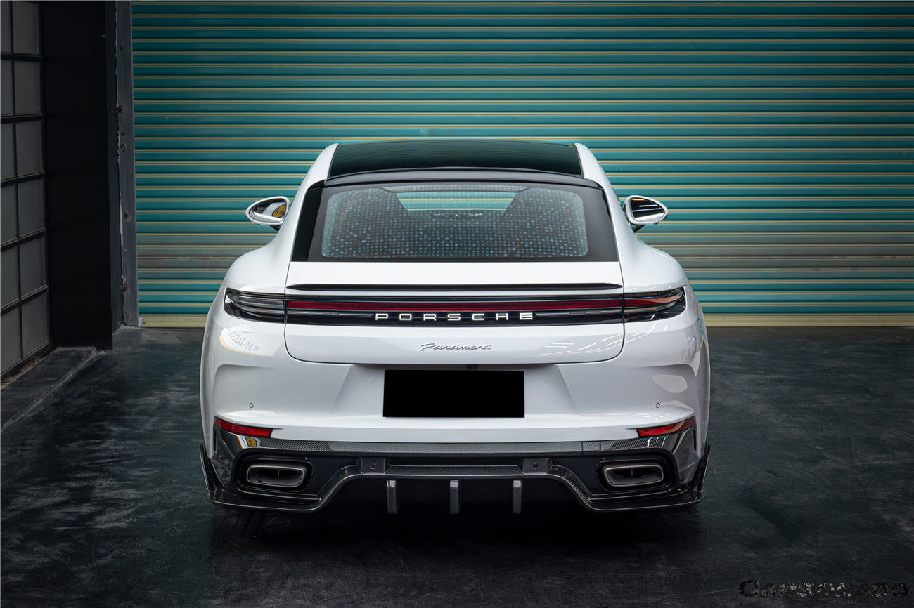 Carbonado 2024-2026 Porsche Panamera 976 KDA Style Autoclave Carbon Fiber Rear Diffuser Lip | Fits S, 4, 4S, E-Hybrid, 4 E-Hybrid, Sport Turismo, Turbo, Turbo s, GTS, Turbo E-Hybrid, Turbo s E-Hybrid