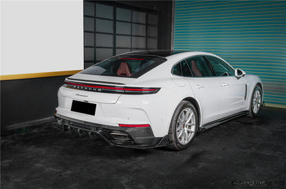Carbonado 2024-2026 Porsche Panamera 976 KDA Style Autoclave Carbon Fiber Rear Diffuser Lip | Fits S, 4, 4S, E-Hybrid, 4 E-Hybrid, Sport Turismo, Turbo, Turbo s, GTS, Turbo E-Hybrid, Turbo s E-Hybrid