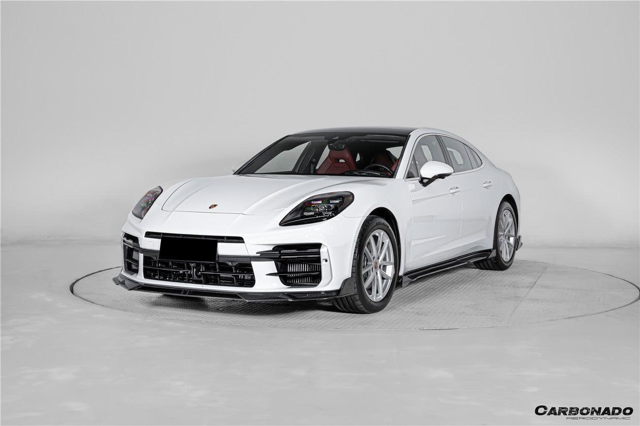 Carbonado 2024-2026 Porsche Panamera 976 KDA Style Autoclave Carbon Fiber Front Lip | Turbo, Turbo s, GTS, Turbo E-Hybrid, Turbo s E-Hybrid