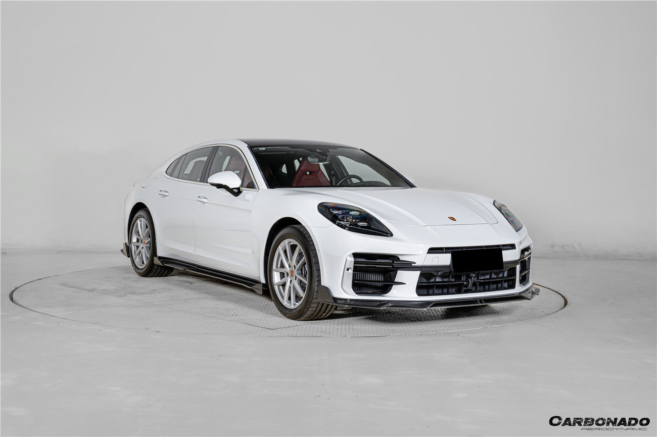 Carbonado 2024-2026 Porsche Panamera 976 KDA Style Autoclave Carbon Fiber Front Lip | Turbo, Turbo s, GTS, Turbo E-Hybrid, Turbo s E-Hybrid