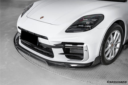 Carbonado 2024-2026 Porsche Panamera 976 KDA Style Autoclave Carbon Fiber Front Lip | Turbo, Turbo s, GTS, Turbo E-Hybrid, Turbo s E-Hybrid