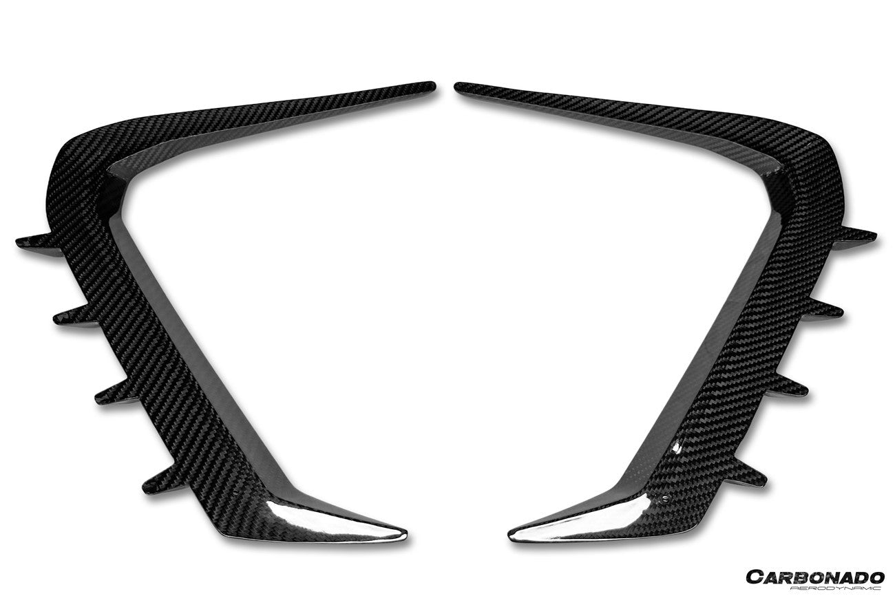 Molduras de ventilación para parachoques delantero de fibra de carbono estilo autoclave BMW X6 G06 AD (modelos 2024 en adelante)