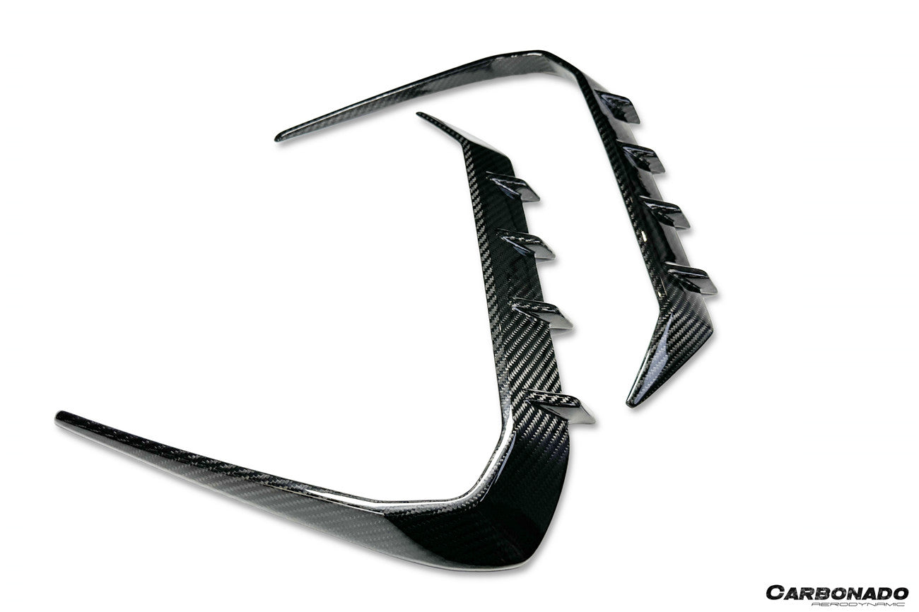 Molduras de ventilación para parachoques delantero de fibra de carbono estilo autoclave BMW X6 G06 AD (modelos 2024 en adelante)