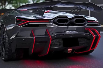 Carbonado Aero 2024 - UP Lamborghini Revuelto BK Style Autoclave Carbon Fiber Rear Diffuser with Canards - 2