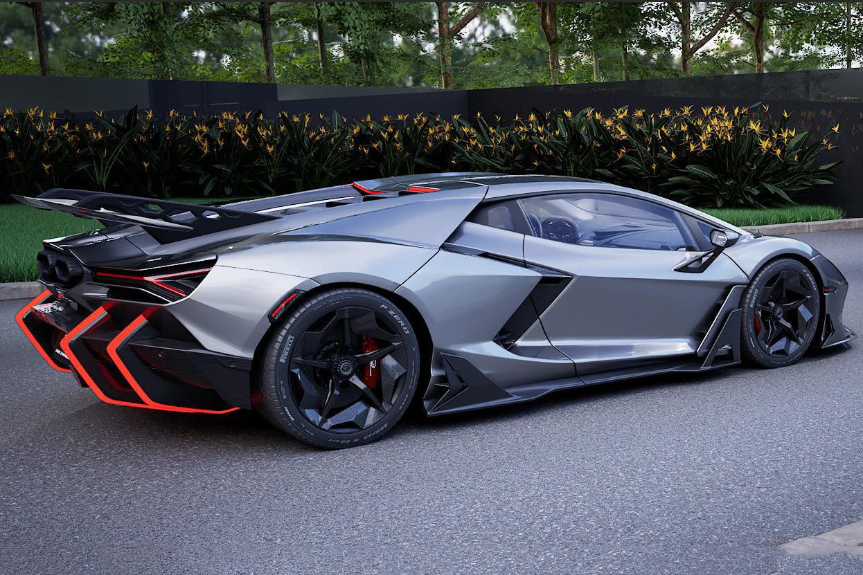 Carbonado Aero 2024 - UP Lamborghini Revuelto BK Style Autoclave Carbon Fiber Side Skirts - 8