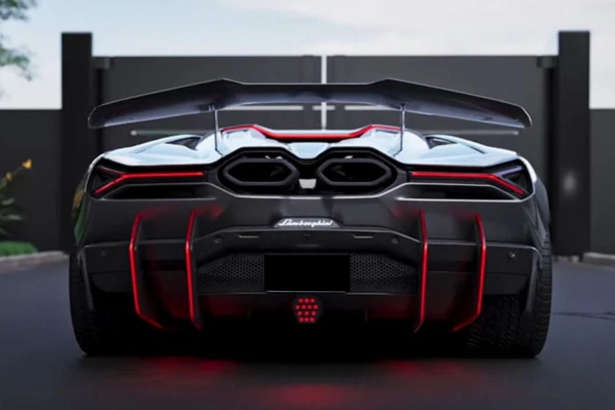 Carbonado Aero 2024 - UP Lamborghini Revuelto BK Style Autoclave Carbon Fiber Rear Diffuser Canards - 8